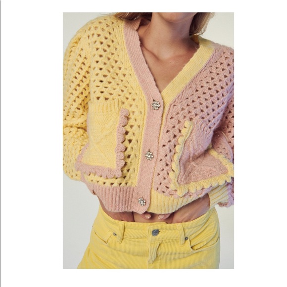 Zara Sweaters - Zara jewel button knit cardigan